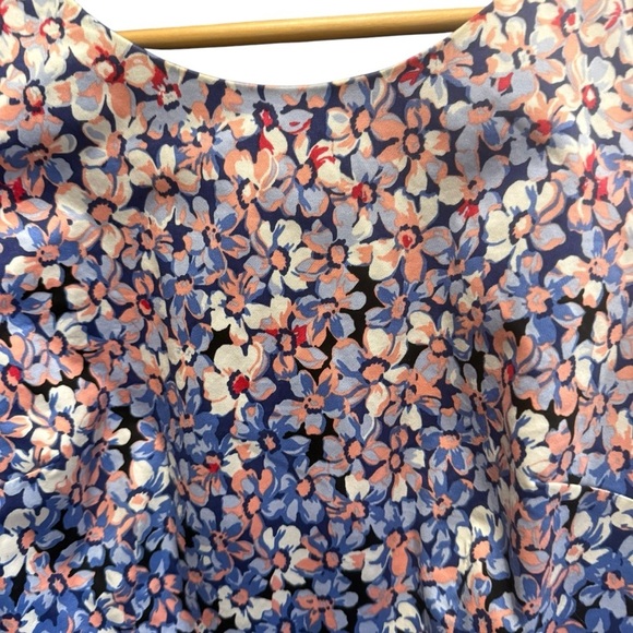 Talbots Women Floral Ombre Cocktail Dress 2P Lined Blue Pink Party Wedding Work - Picture 4 of 14